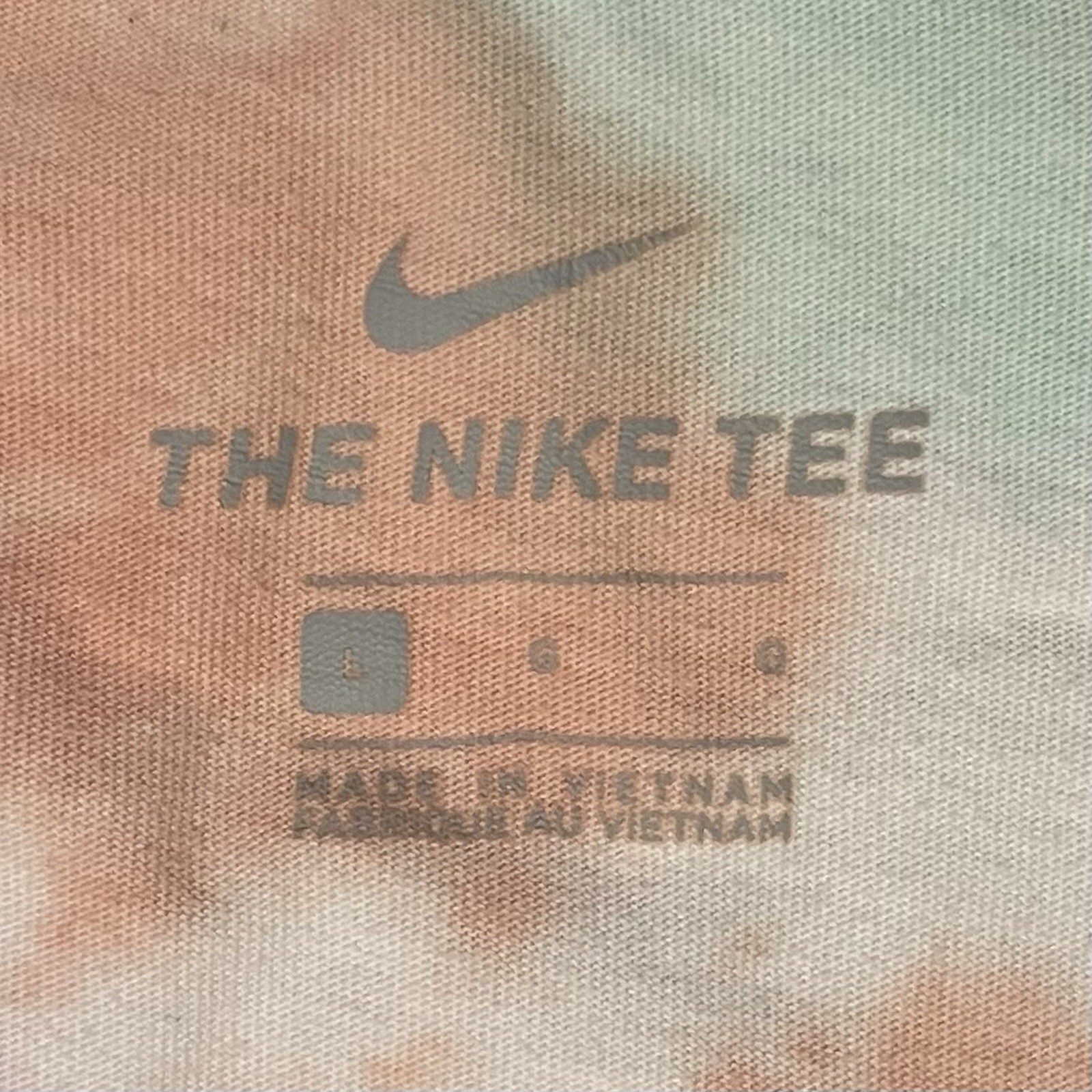 Nike Tie Dye T-Shirt — Large — “The Nike Tee” — Swoosh on Chest