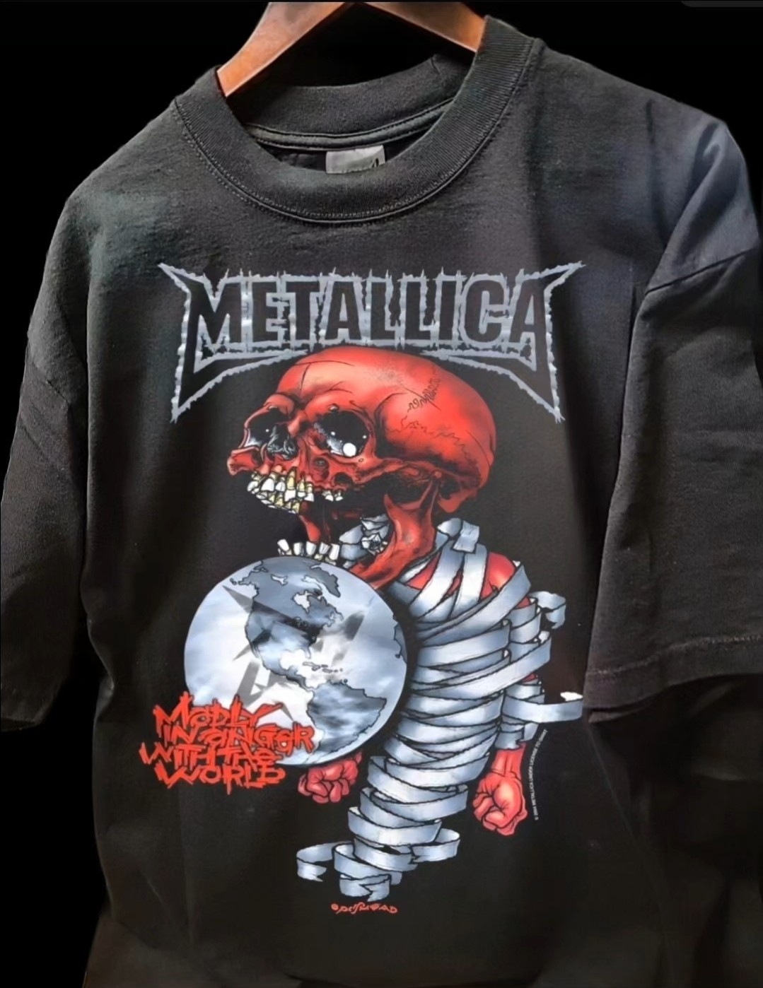 METALLICA 2004 Tour SHAKA HEAVYWEIGHT GARMET DYED T SHIRT