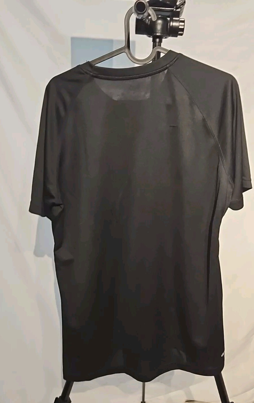 Adidas spell out Climate Large black logo Men sports shirt.