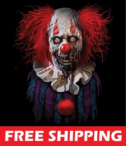 T-SHIRT–RED ZOMBIE CLOWN