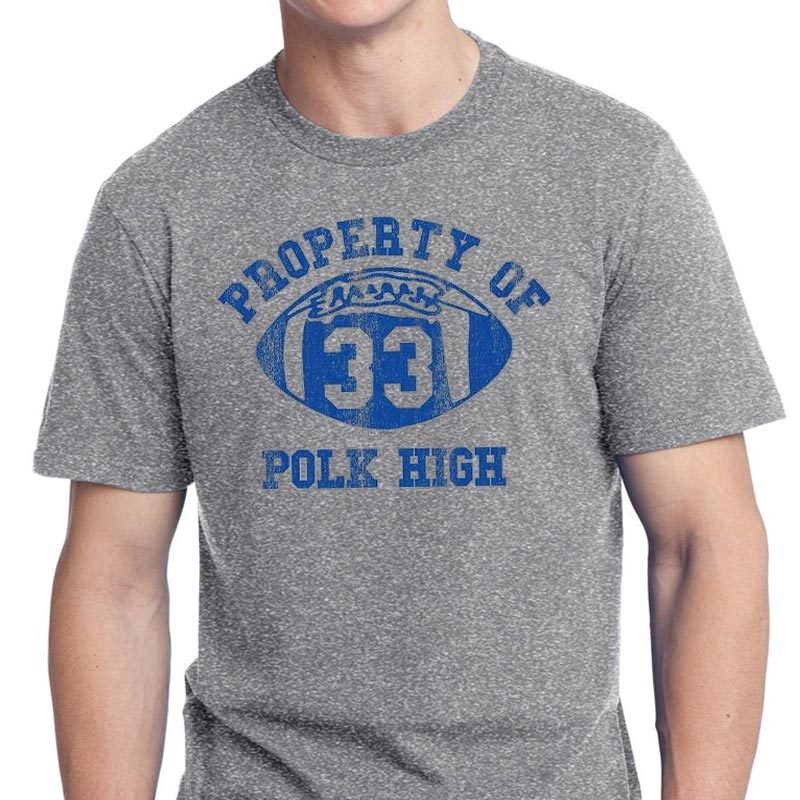 PROPERTY OF POLK HIGH 33 Jersey vintage no maam al bundy football T-Shirt GREY