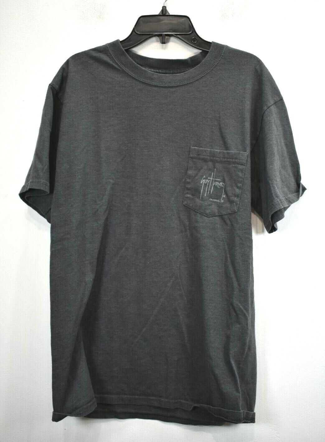 Guy Harvey Original Mens Black Scoop Neck Short Sleeve Casual Graphic T-Shirt M