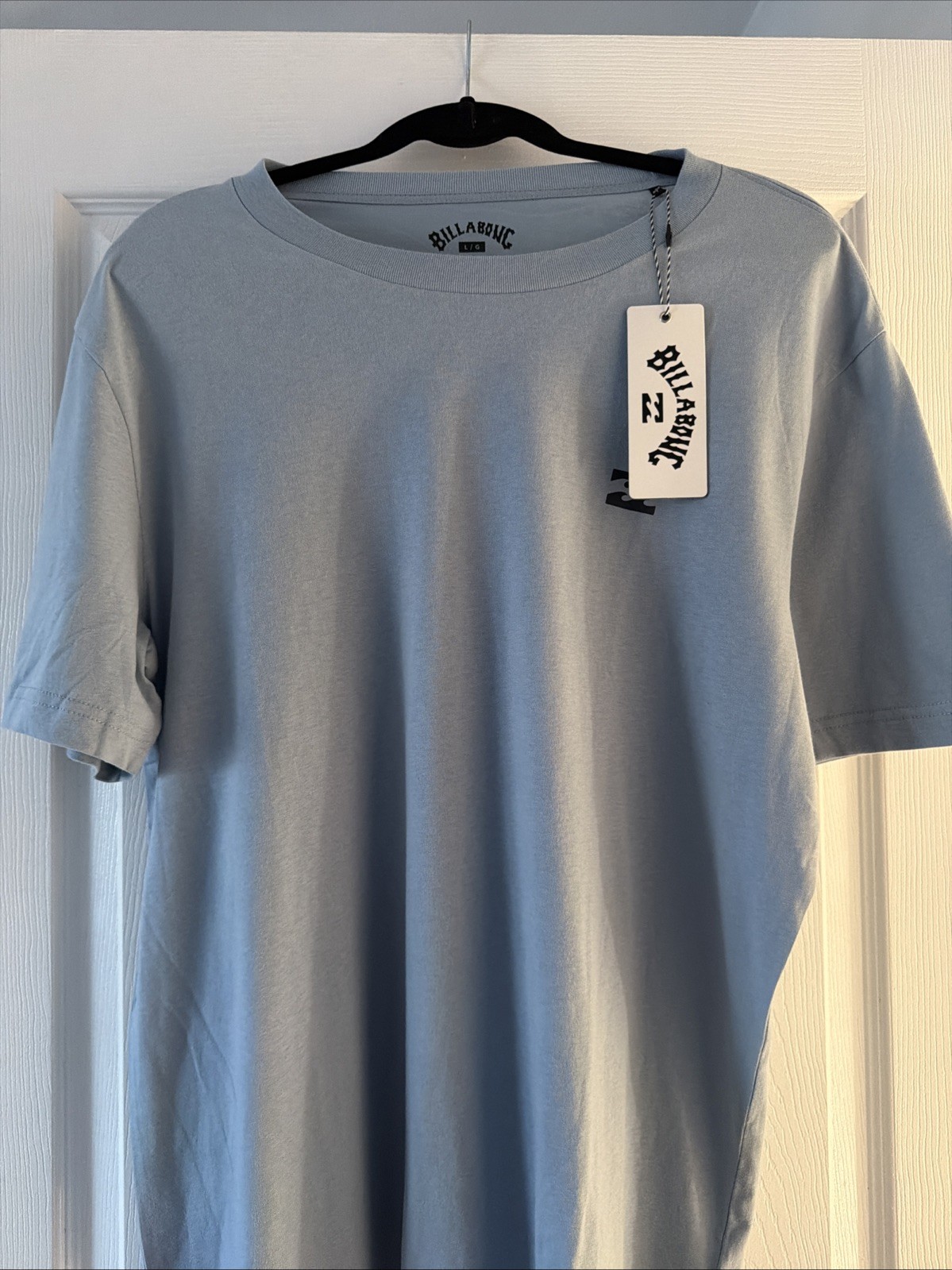 NWT Men’s BILLABONG WYATT CREW Men’s S/S T-Shirt Dusty Blue Surf Logo Large $40