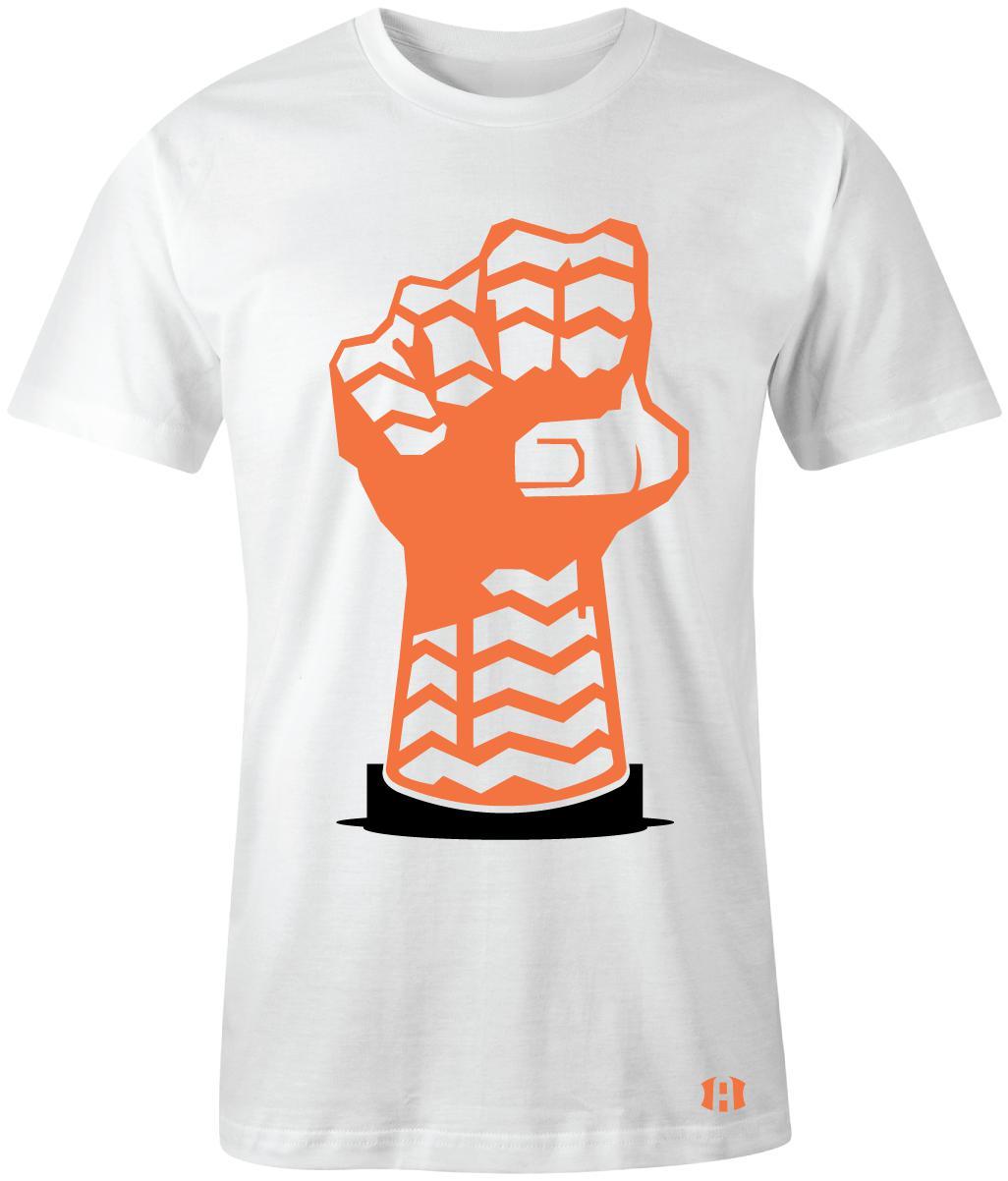 “Sole Fist” T-shirt to Match Air Force 1 “JDI” Total Orange / White