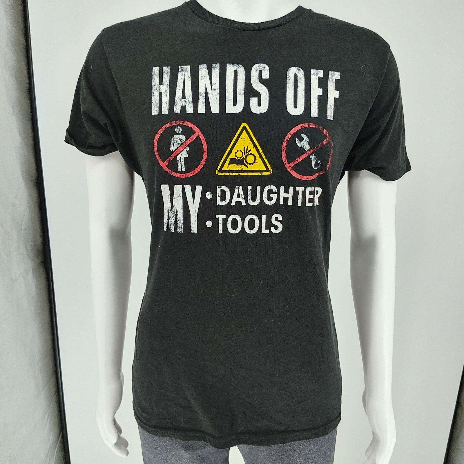 Way to Celebrate Father’s Day Hands Off my Daughter/ My Tools T-Shirt (Medium)