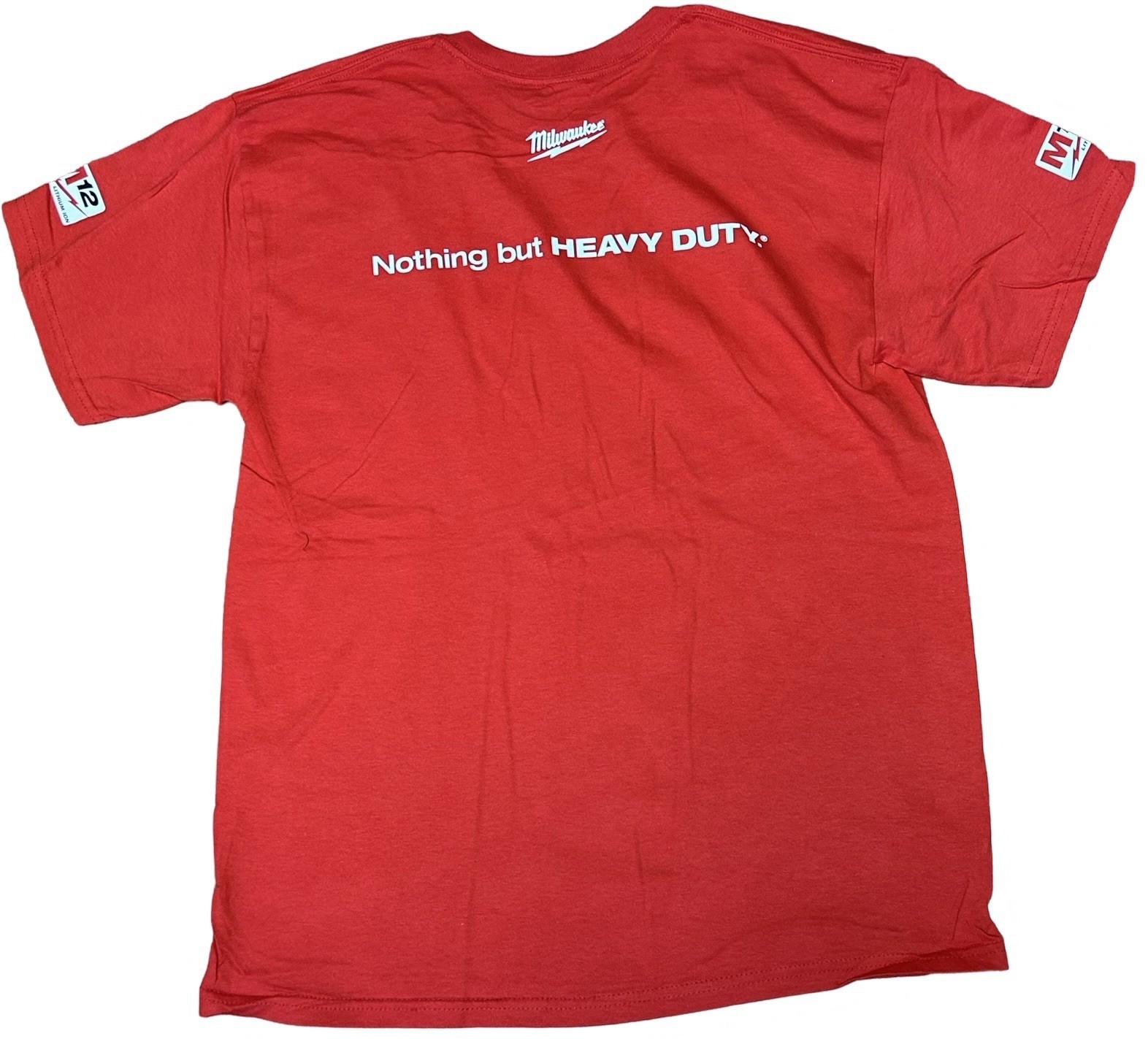 Milwaukee Tools Nothing But Heavy Duty Red T-Shirt Short Sleeve M12 18 NEW LARGE
