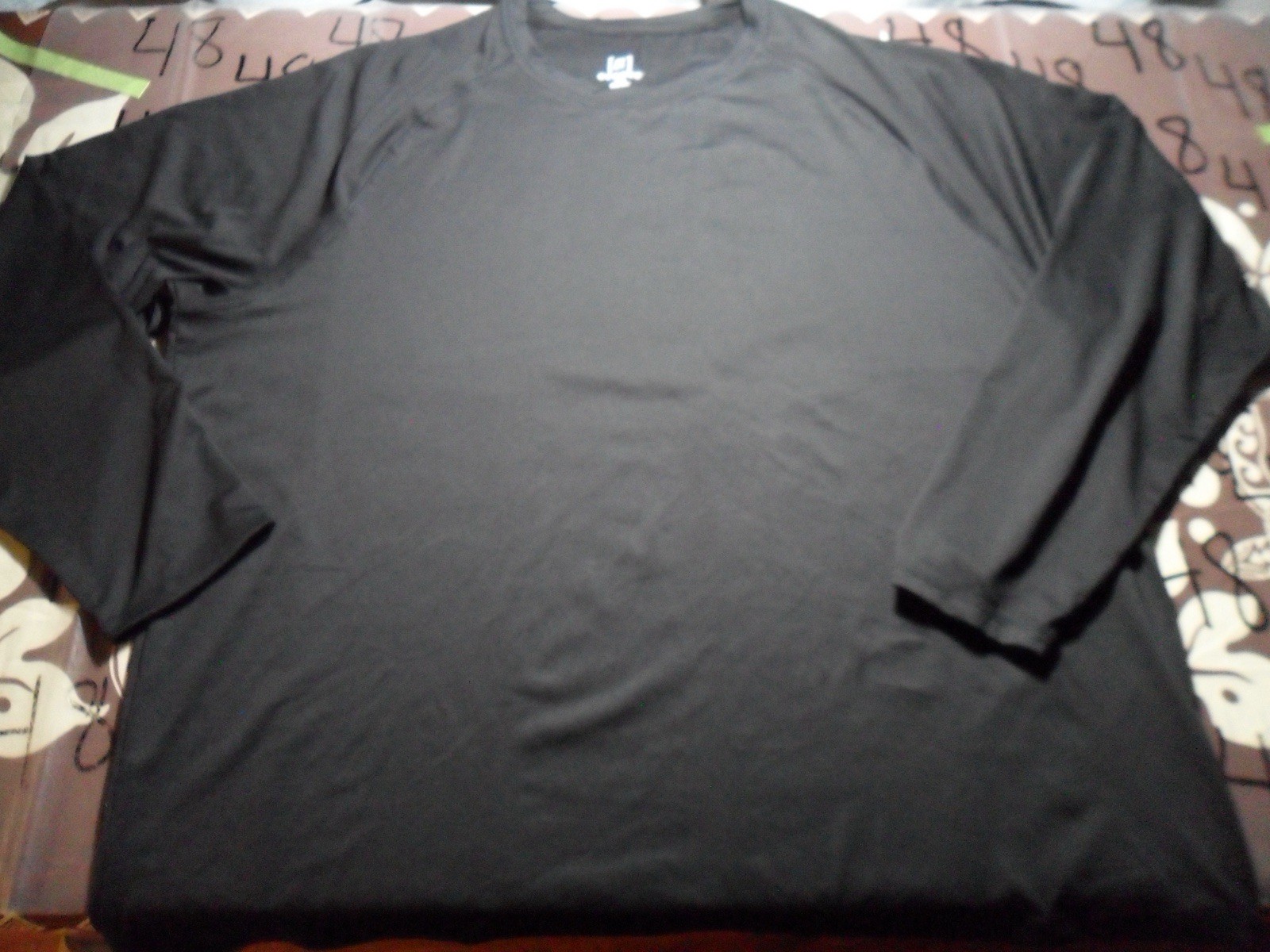 3XL NWT Black Long Sleeve Rash Guard UPF 50+ Shirt