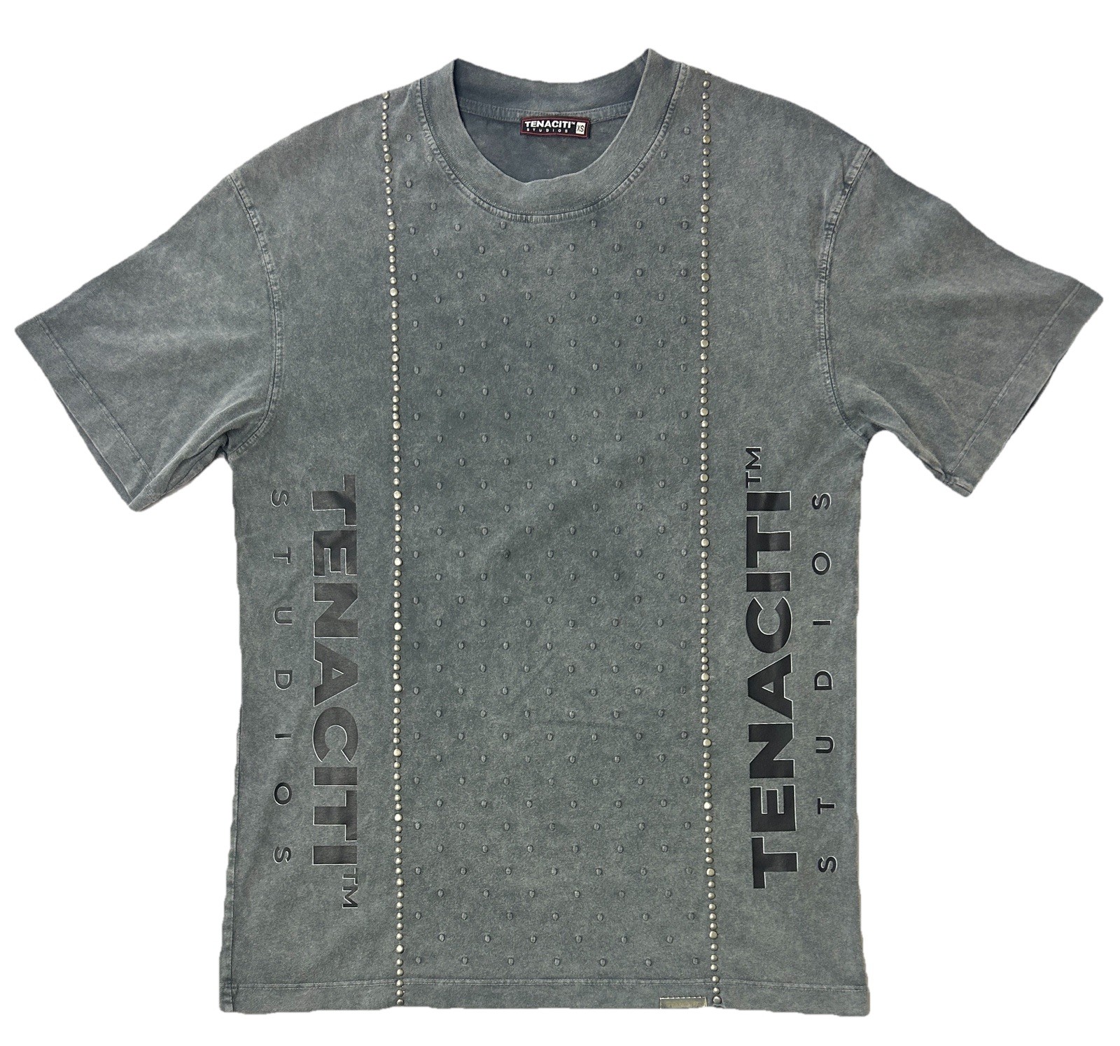 Tenaciti Studios Grey Studded Shirt Men’s Extra Small Los Angeles Streetwear