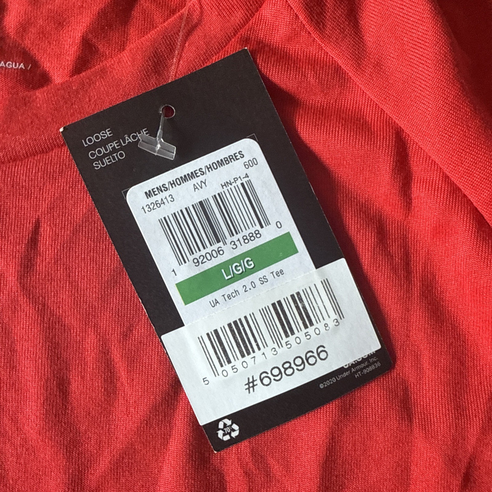Under Armour Men’s Tech 2.0 T-Shirt In Red Size L