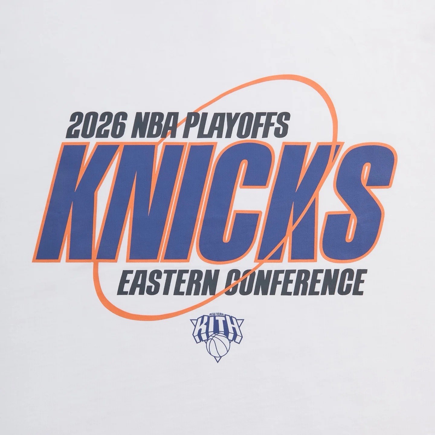 Kith X Knicks 2026 Eastern Conference Finals NBA Playoffs Tee White Large