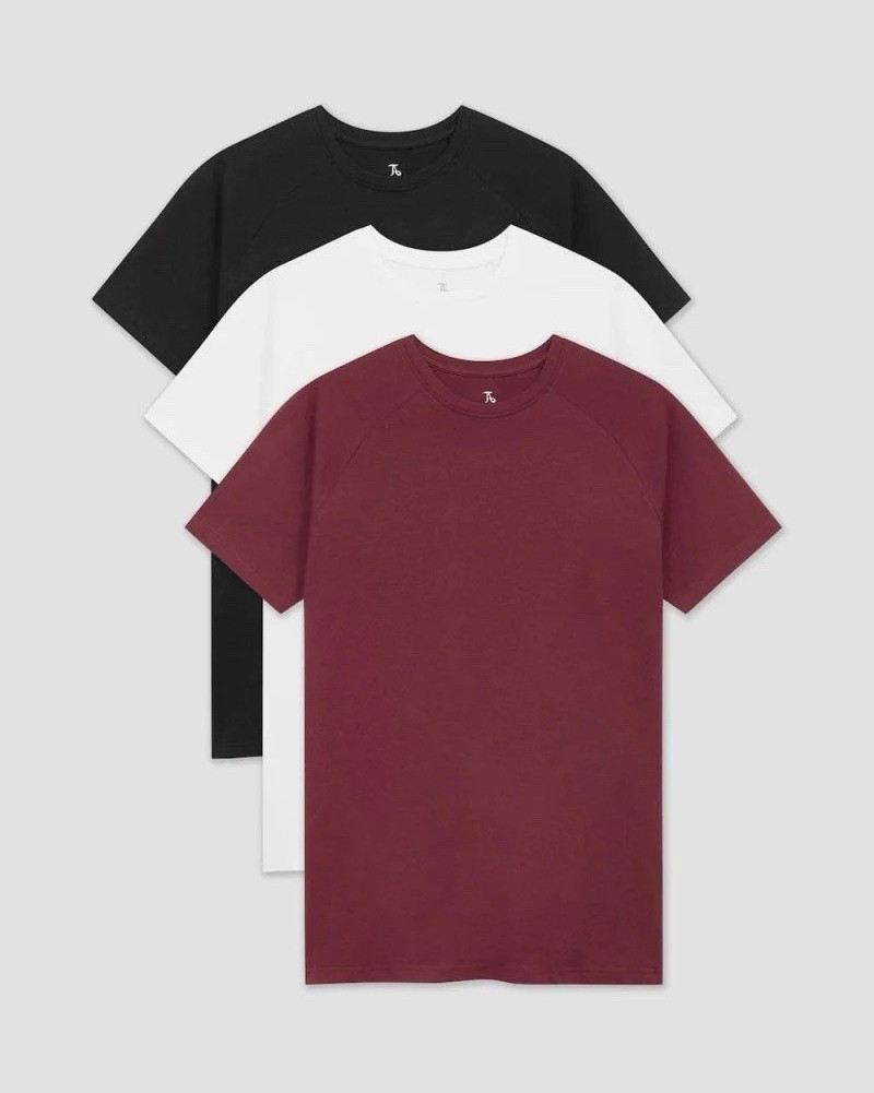 Tailored Athlete Men’s T-Shirt 3-Pack Black/White/Burgundy XL