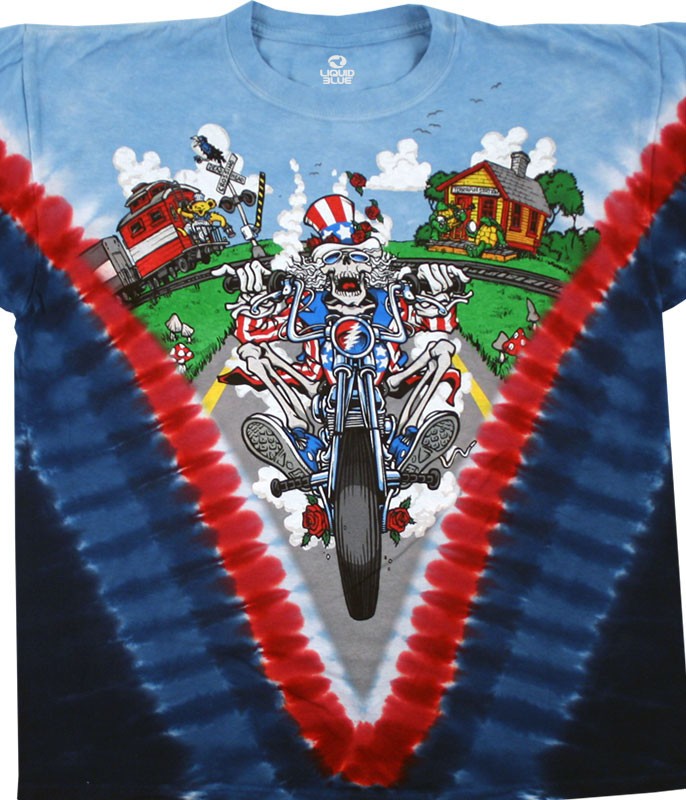 [Limited Edition] Vintage Grateful Dead Moto Sam Tie-Dye T-Shirt Liquid Blue