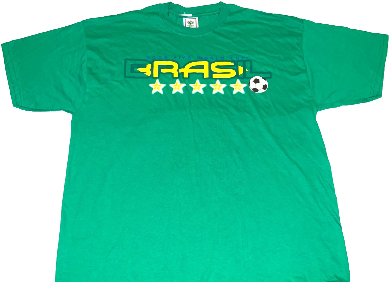 Rare! Vintage Brasil 2006 FIFA World Cup Brazil Soccer T-Shirt New! NWT XL