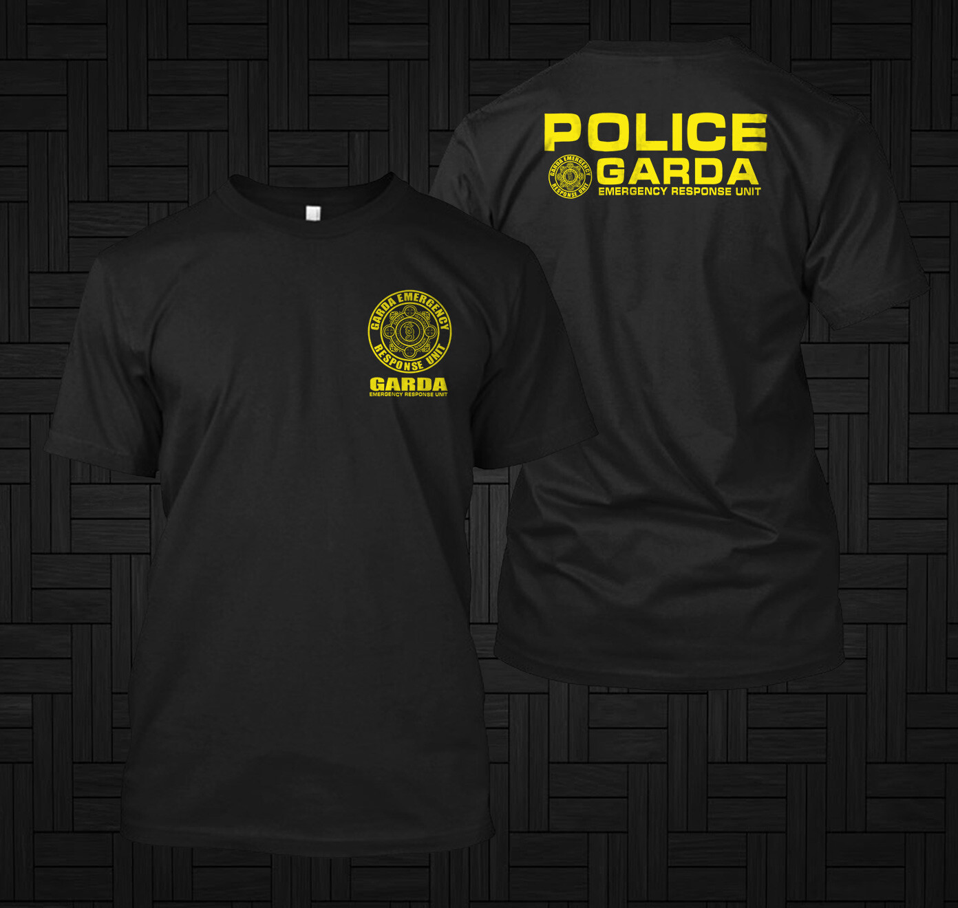 New Ireland Irish Cops Police swat Garda Emergency – Custom front and back tee