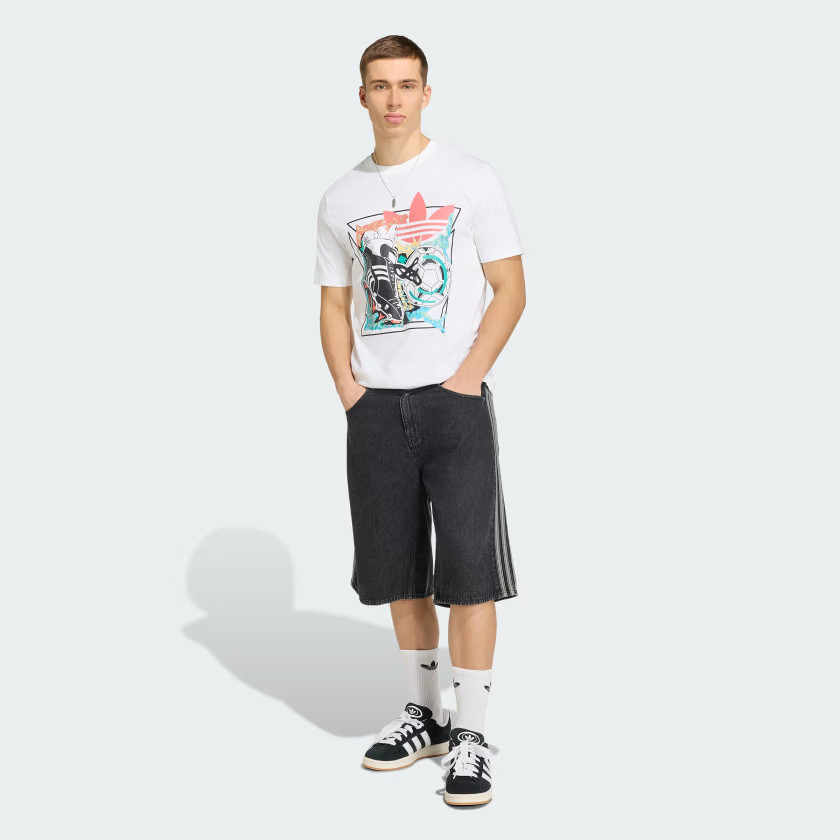 adidas men Archive Anime Football Graphic Tee