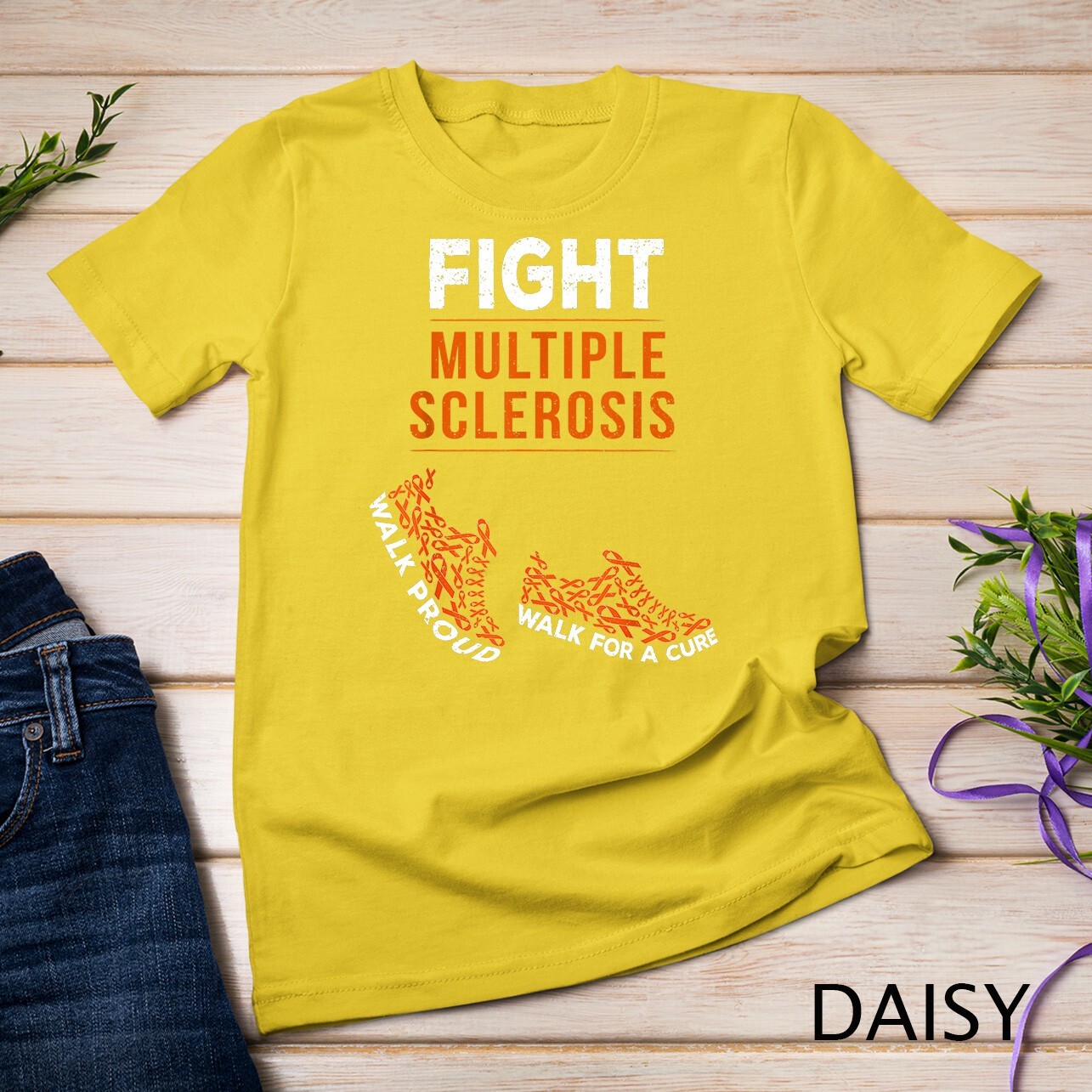 Fight Multiple Sclerosis MS Awareness Warrior Ribbon Unisex T-shirt