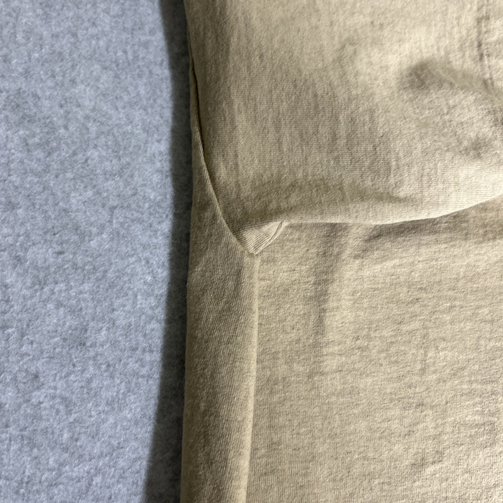 Vtg. 80s/90s Alore Single Stitch Blank Tan T-Shirt Small Made in USA Slub Cotton