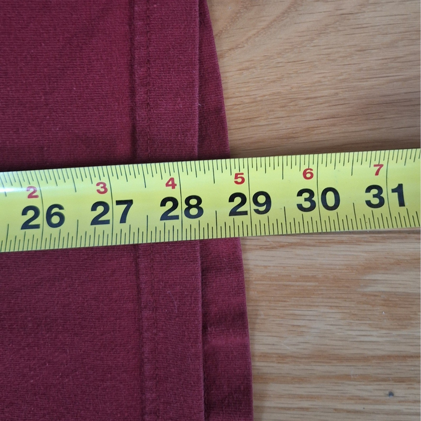 Carhartt Mens Long Sleeve Pocket T-Shirt Maroon Burgundy Original Fit Size M
