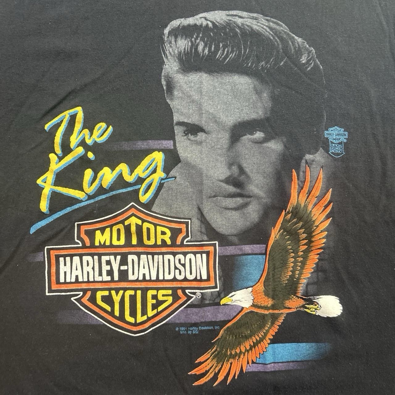 Grail VTG 90’s 1991 Elvis Presley Harley Davidson single-stitch USA T-shirt XL