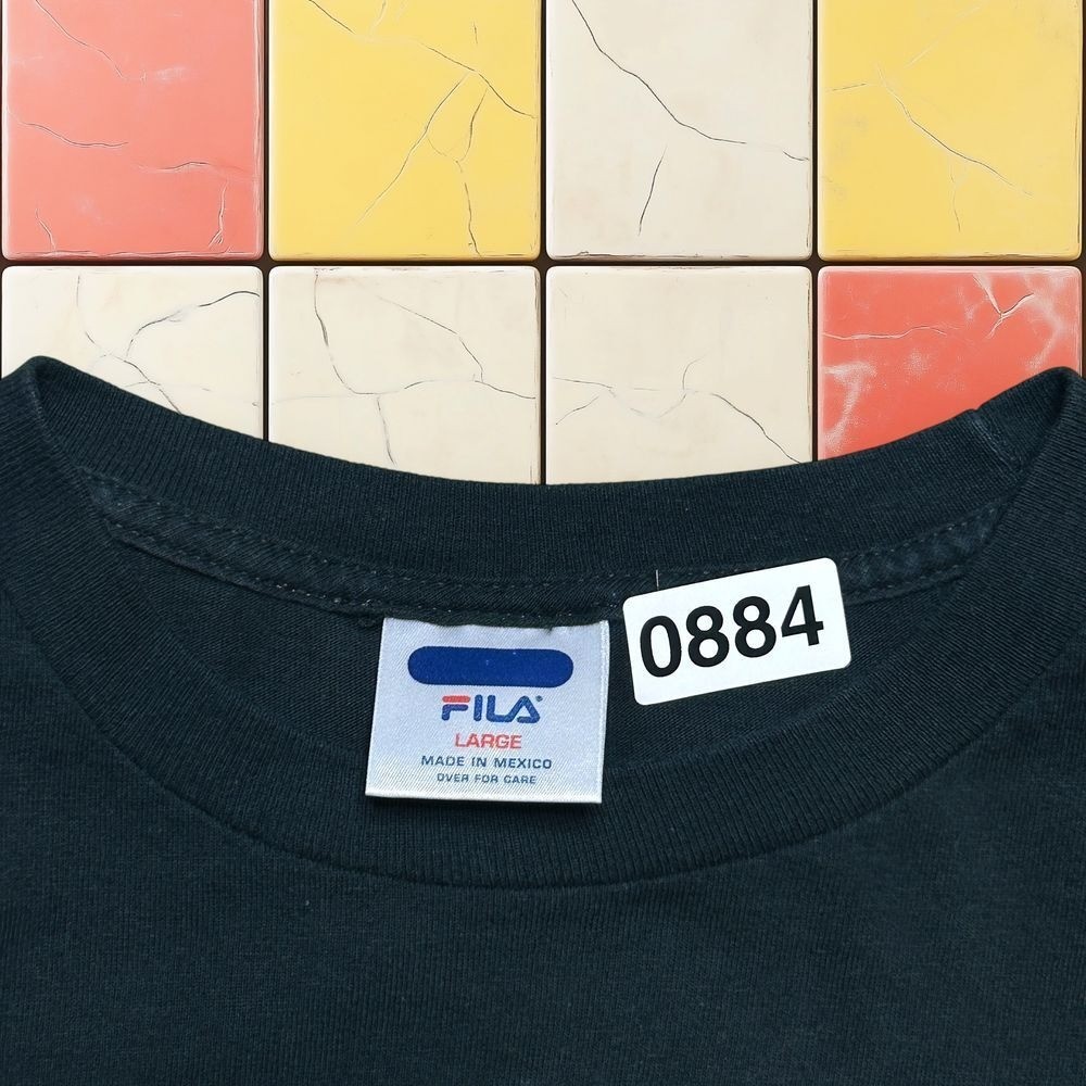 Vintage Fila Basketball Sportswear Shirt 90s Men L Black Streetwear Graphic Tee