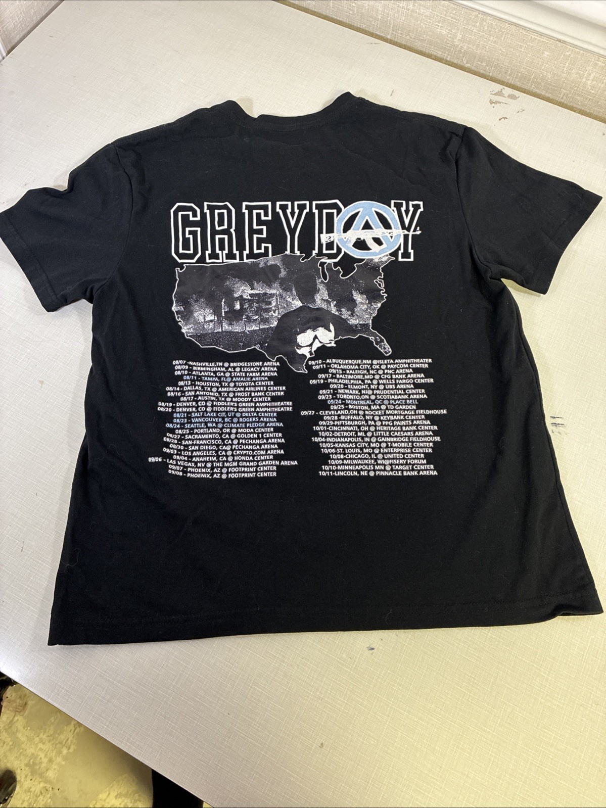 Suicide Boys G59 2024 Greyday North America Tour Concert Tee T Shirt Black Large