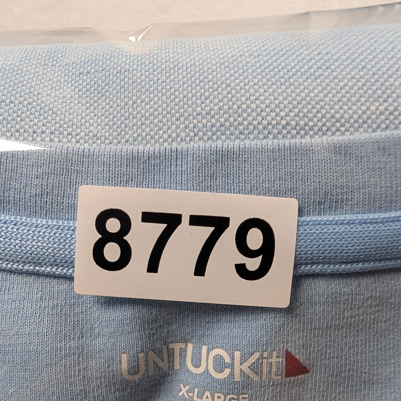 UNTUCKit Henley Shirt Mens XL Blue Long Sleeve Cotton Nylon Pullover Casual