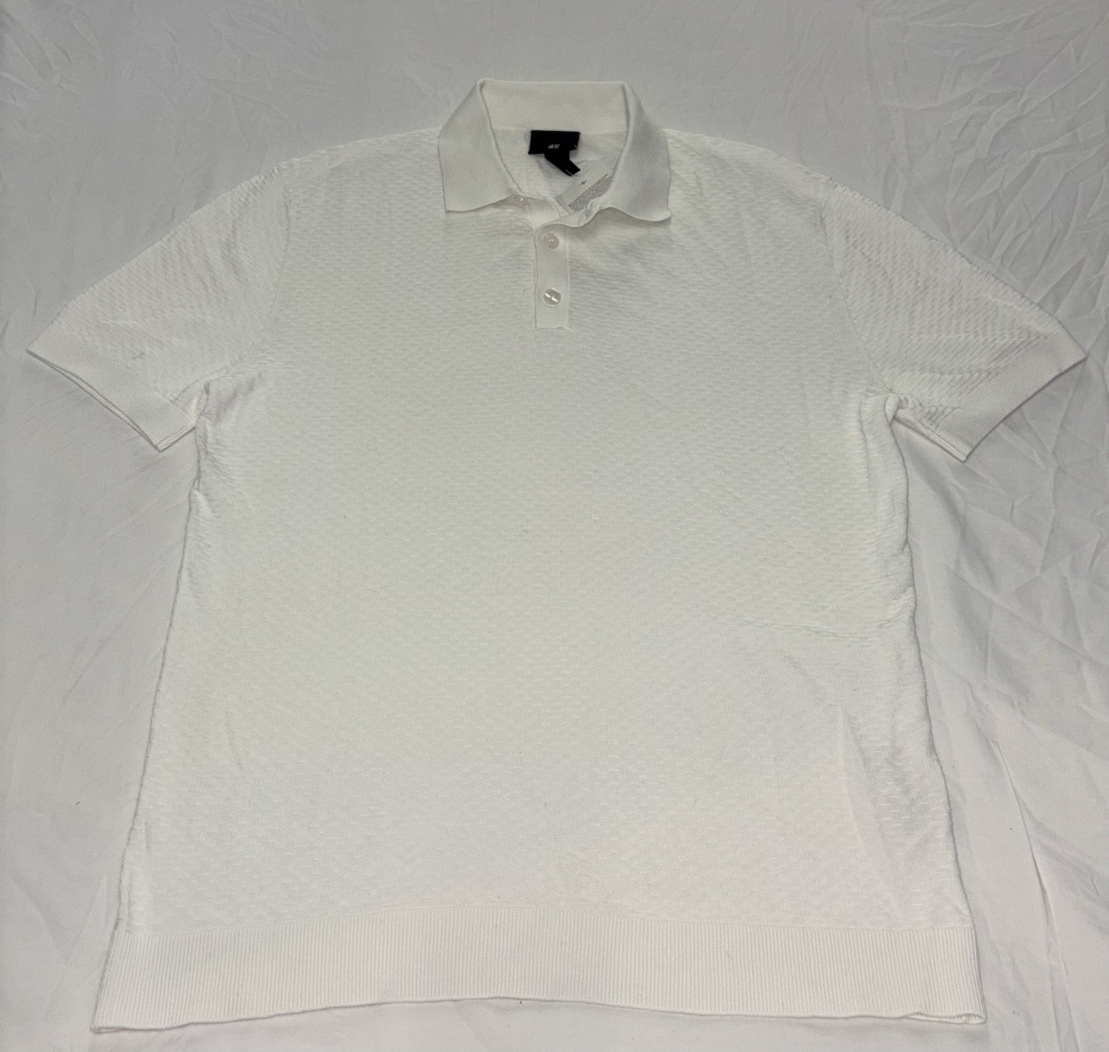 H&M Slim Fit Fine-knit Polo Shirt Size Medium
