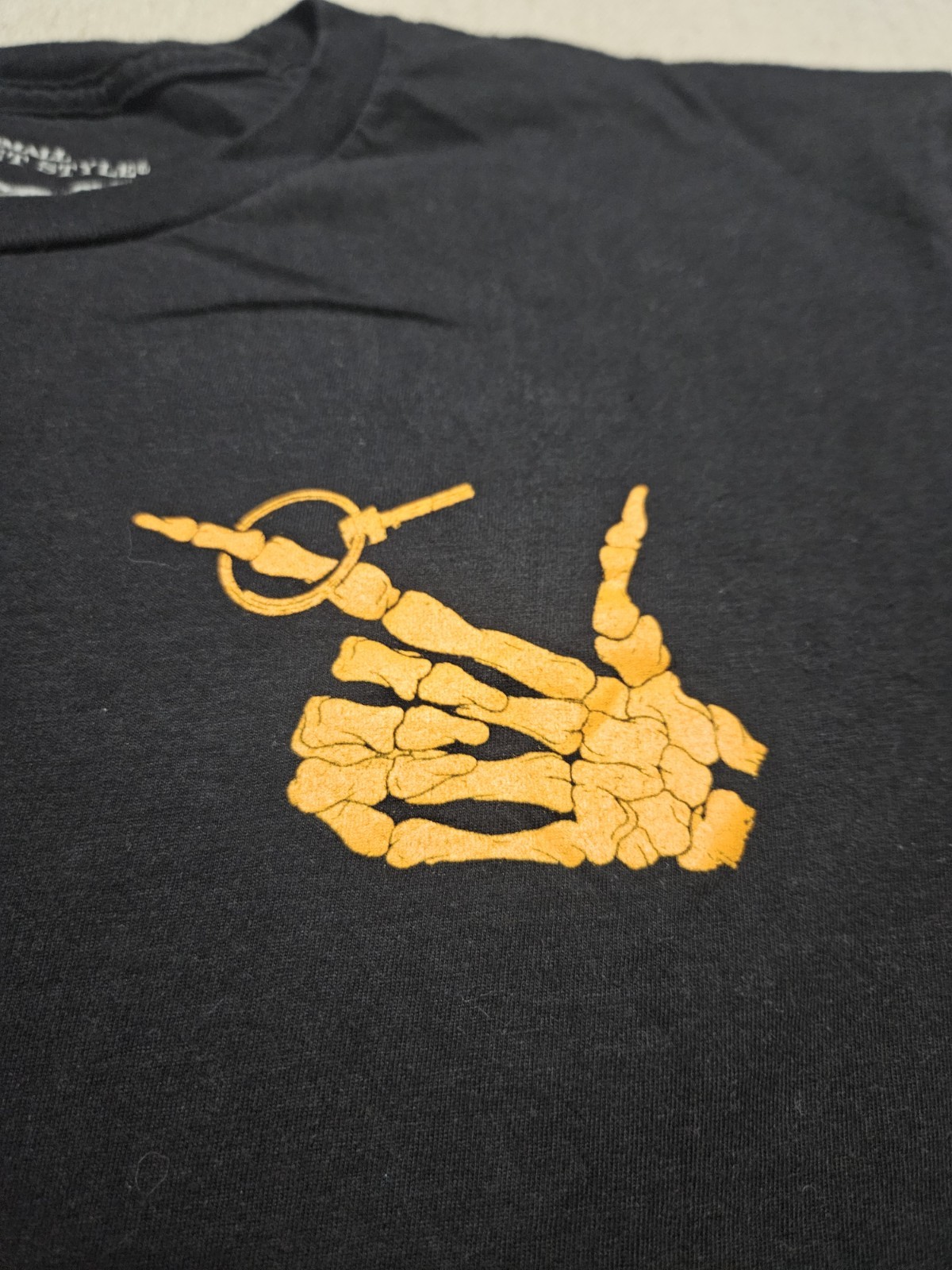 Grunt Style Halloween Pumpkin Grenade Tee Small Black USA Flag Skull Graphic GS