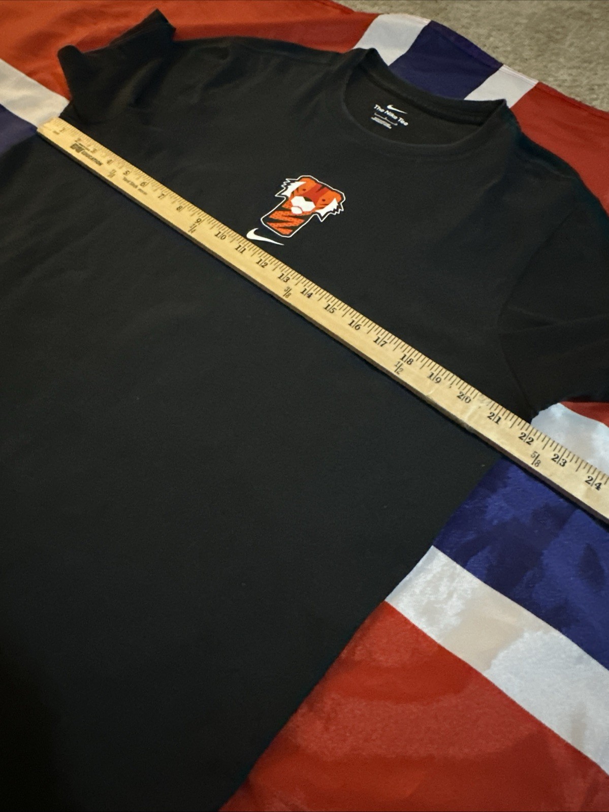 Nike Tiger Woods Frank Golf Tee DR7721-010 Black Size L Authentic Logo T-Shirt