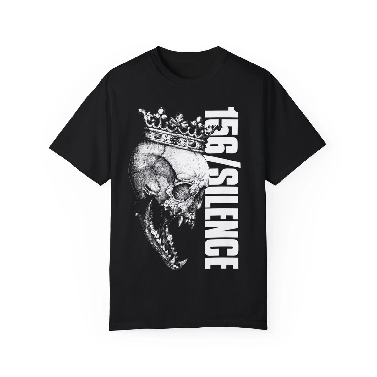 Hot Rare 156 SILENCE Skull Crown Black Concert Shirt S to 4XL