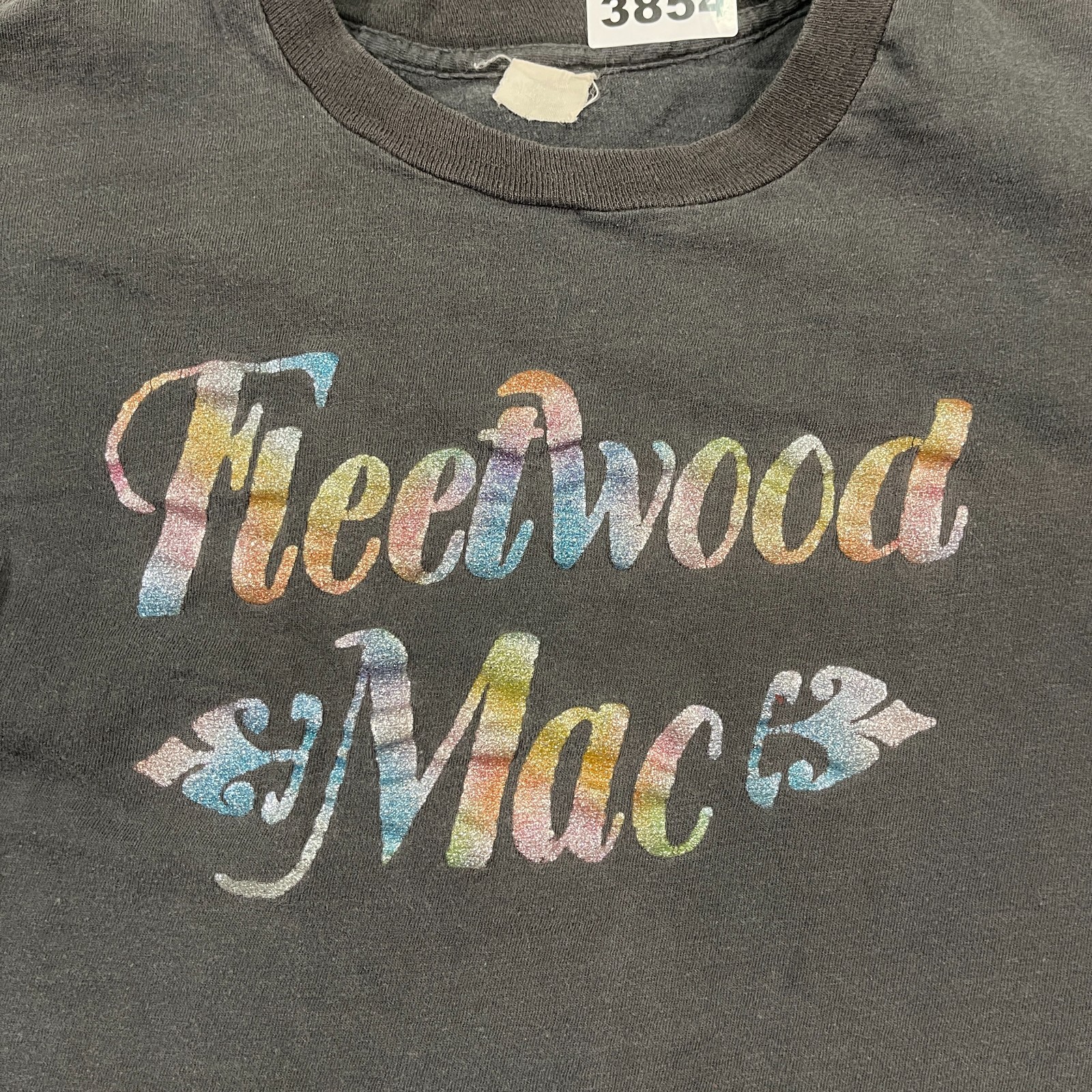 Vintage 80s Fleetwood-Mac British American Rock Band Shirt XS 16×23 Black