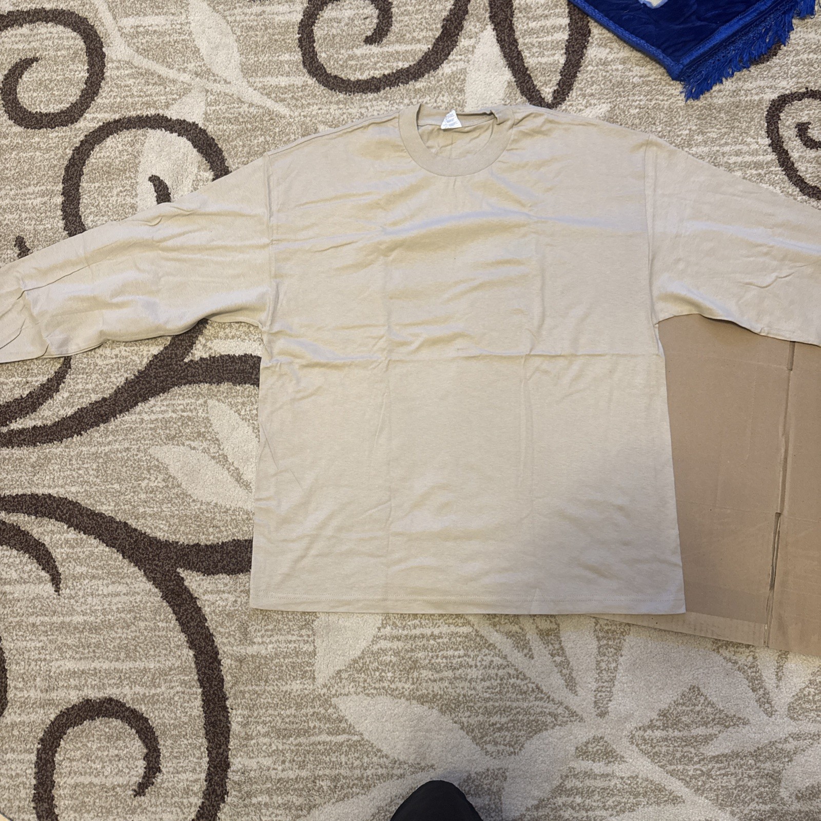 2xL Beige Style Apparel AAA TShirt1301 Men’s Plain Blank Long Sleeve T Shirts