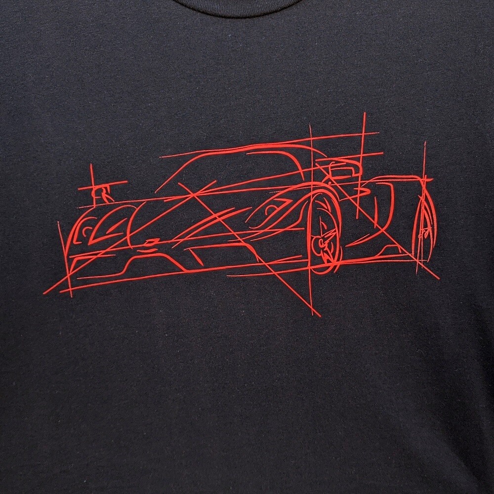 NEW BLACK FERRARI ENZO CUSTOM LINE ART T SHIRT F1 SCCA 6.0 V12 BERLINETTA