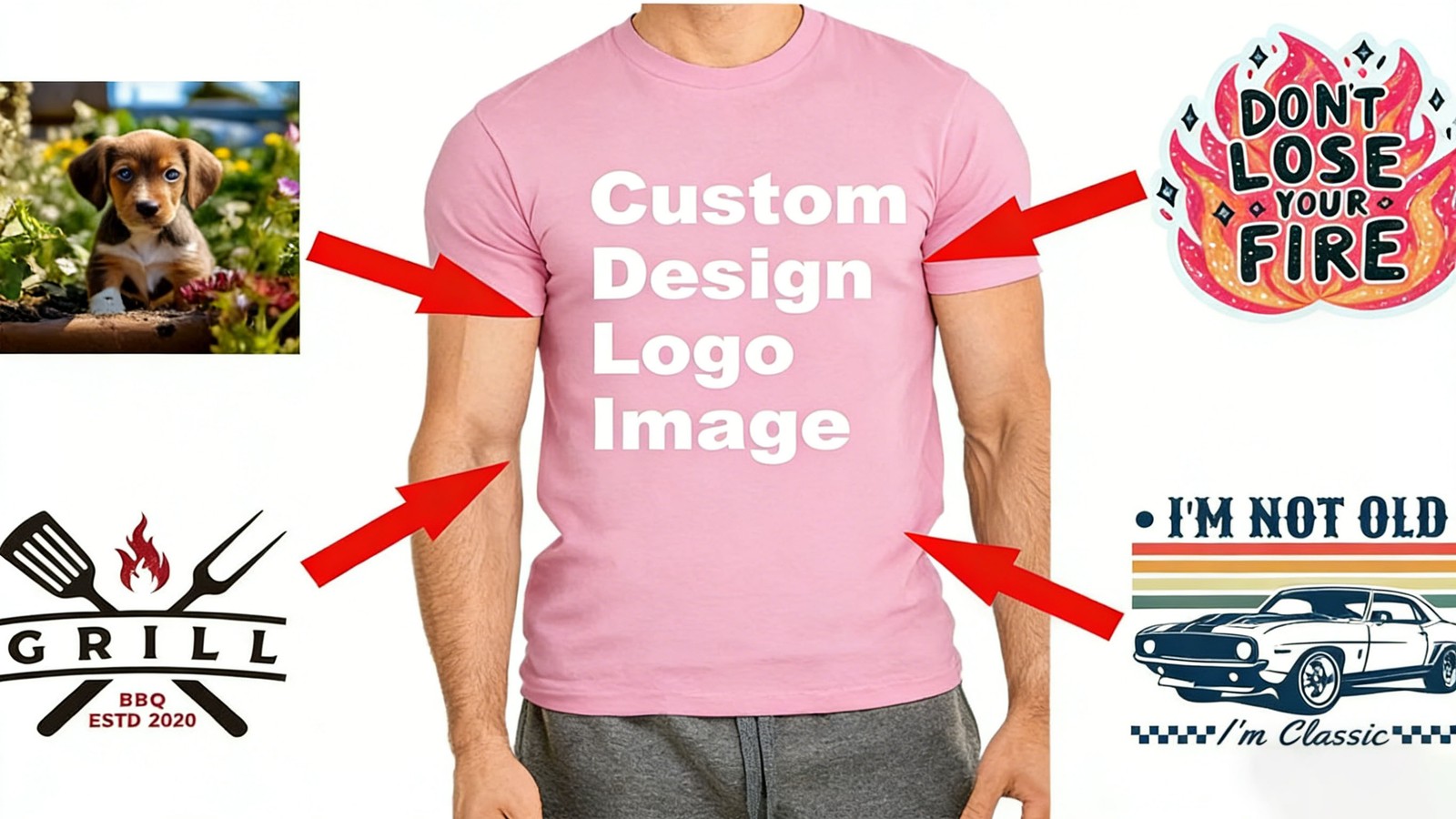 Couple Anniversary Gift Custom Name and Date 100% Cotton T-Shirt