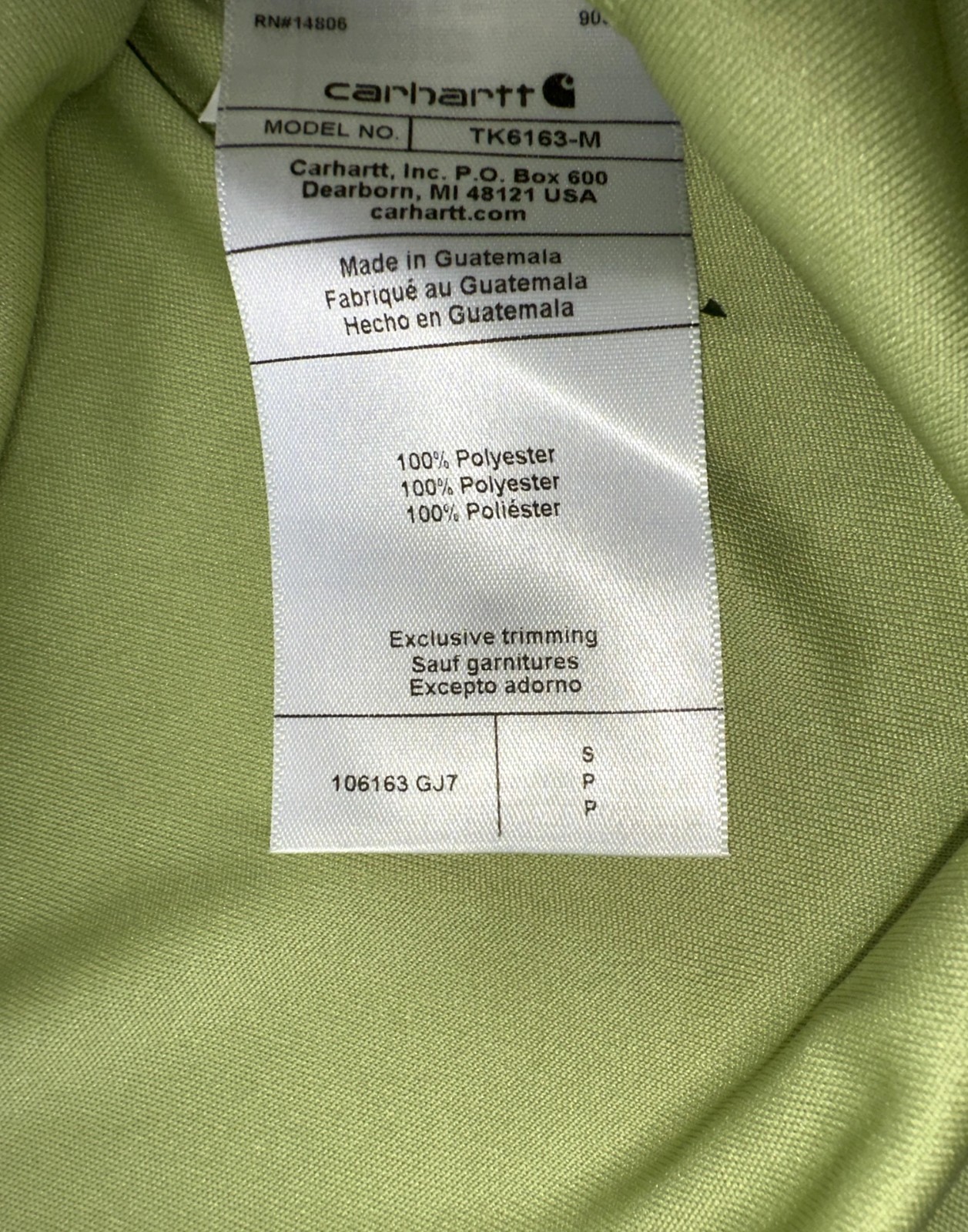 $33 Carhartt Men’s Force Sun Defender SS TShirt -Algea Green-Small-New With Tags