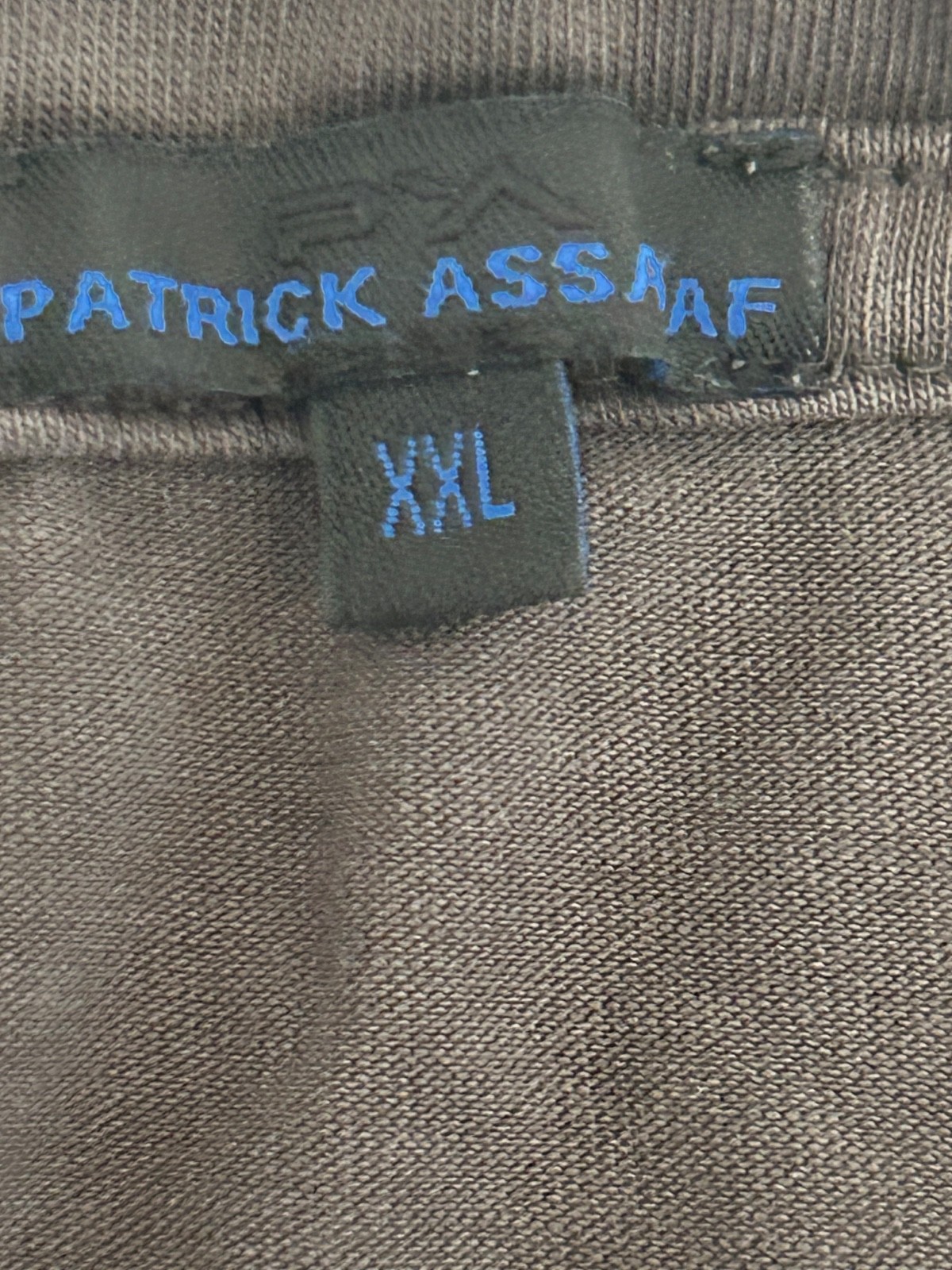 Patrick Assaraf Mens XXL Henley Shirt Vintage Sage Khaki Grey Pima Cotton