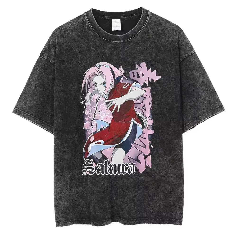 New Hip Hop Vintage T-shirt Men Streetwear Harajuku Japanese Anime 2026 Print Te