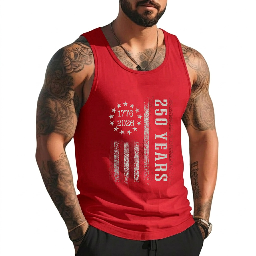 250 Years of Freedom 1776 2026 American Flag 4 July Vintage Tank Top