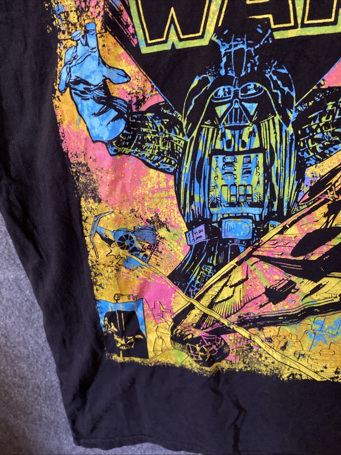 Star Wars “The Mighty Vader” Comic Book Theme Splatter T-Shirt Adult Size Large