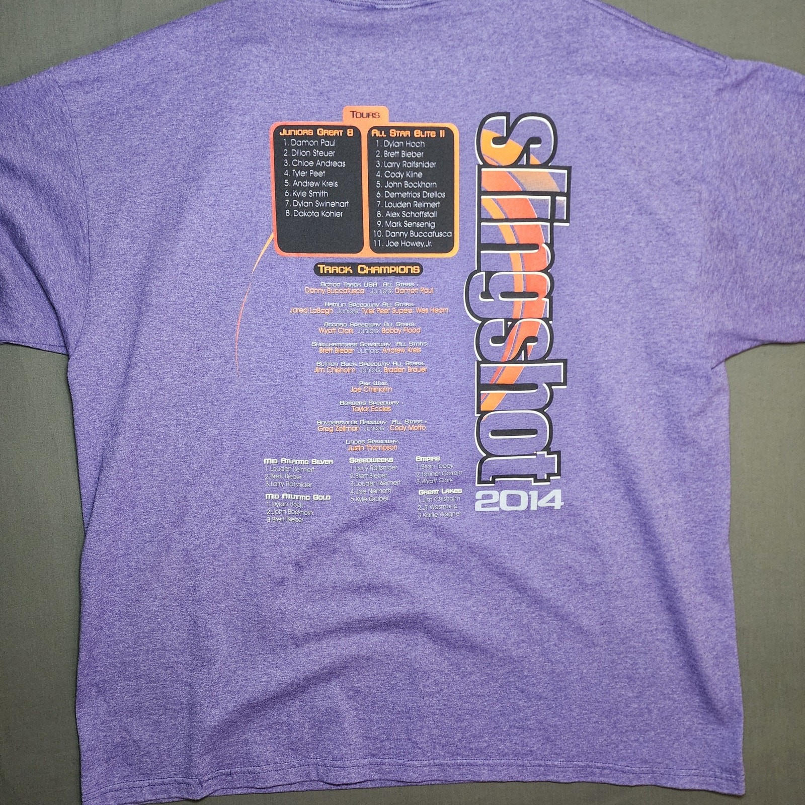 2014 Slingshot by Tobias Racing Shirt 2XL Dylan Hoch Damon Paul Dirt Track PA