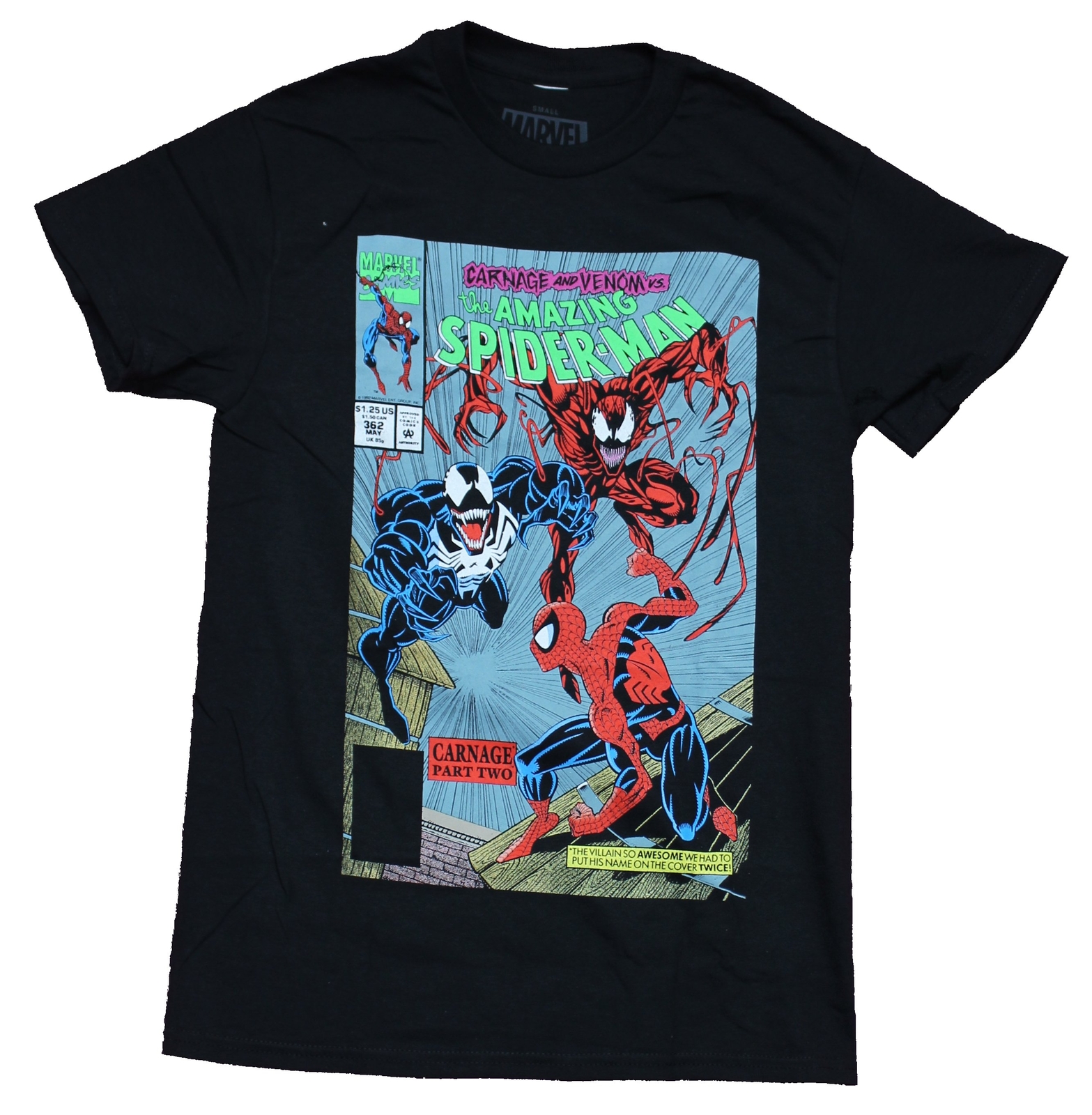 Spider-man Mens T-Shirt – Amazing 362 Carnage Venom Cover Image