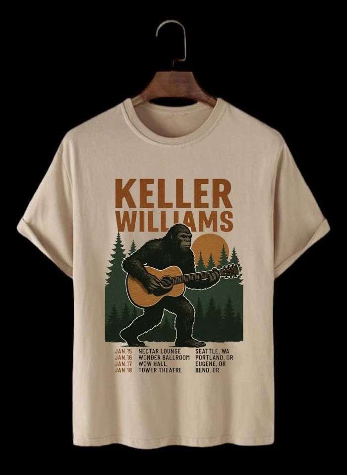 Keller Williams Live at Wonder Ballroom on 2026 Beige S to 5XL Shirt KK2657