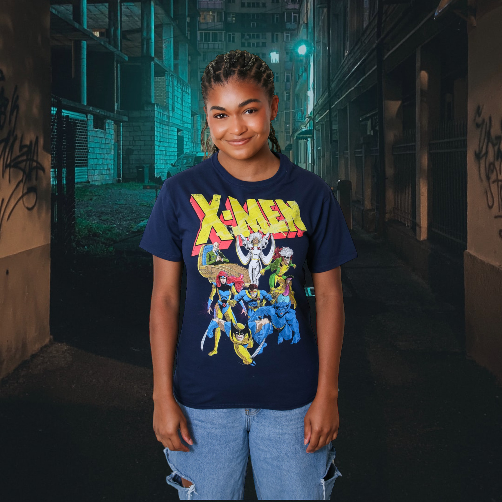 X-Men Animated Series 90’s Team Marvel Comics Officially Licensed Adult T-Shirt