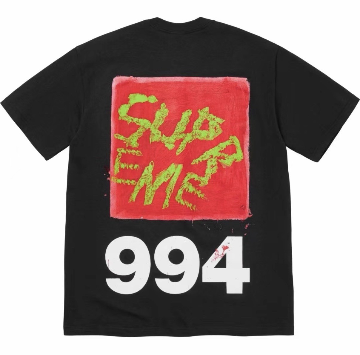 Supreme 99 4 Tee Men’s L Black Cotton Jersey Graphic Logo Crew Neck