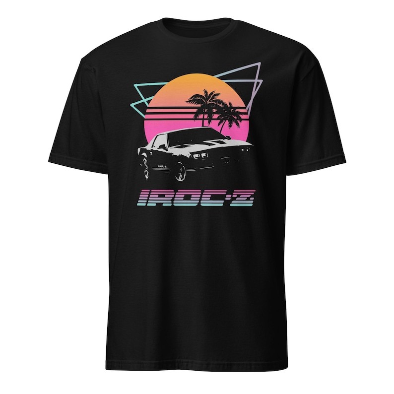1980’s Retro Wave Chevy Camaro IROC-Z Black Short-Sleeve T-Shirt Gift For Him