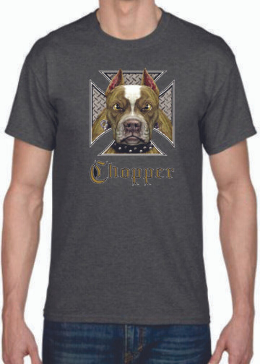 Adult DryBlend® T-Shirt – ( CHOPPER – BIKER / CHOPPER / PIT BULL)