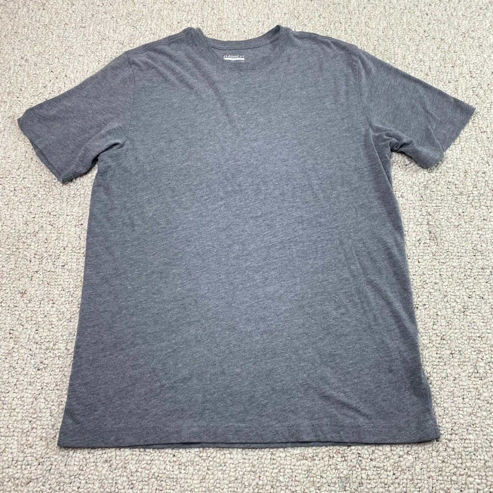 Basic Editions T Shirt sz S Gray Short Sleeve Minimalist Normcore Casual OK17