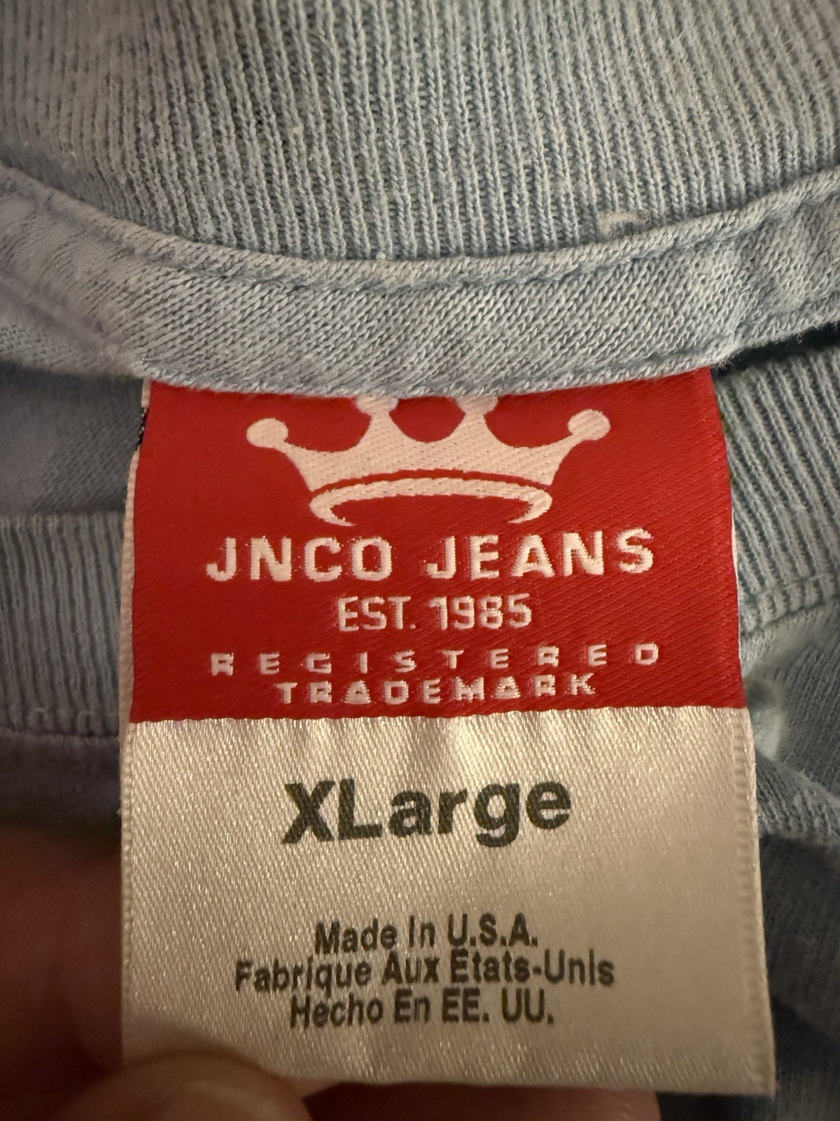 Vintage Jnco, Dead Stock Baby Blue Crown, Minor color variation from wear