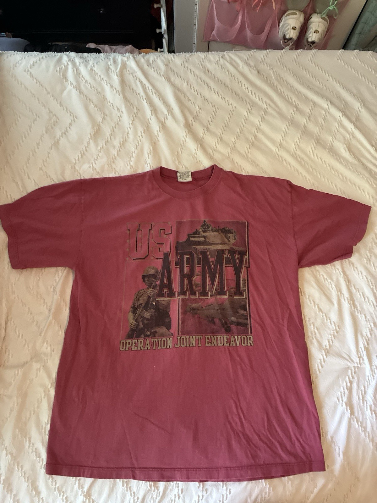 Vintage 90s US Army Operation Joint Endeavor Shirt XL Gear For Sports USA Made