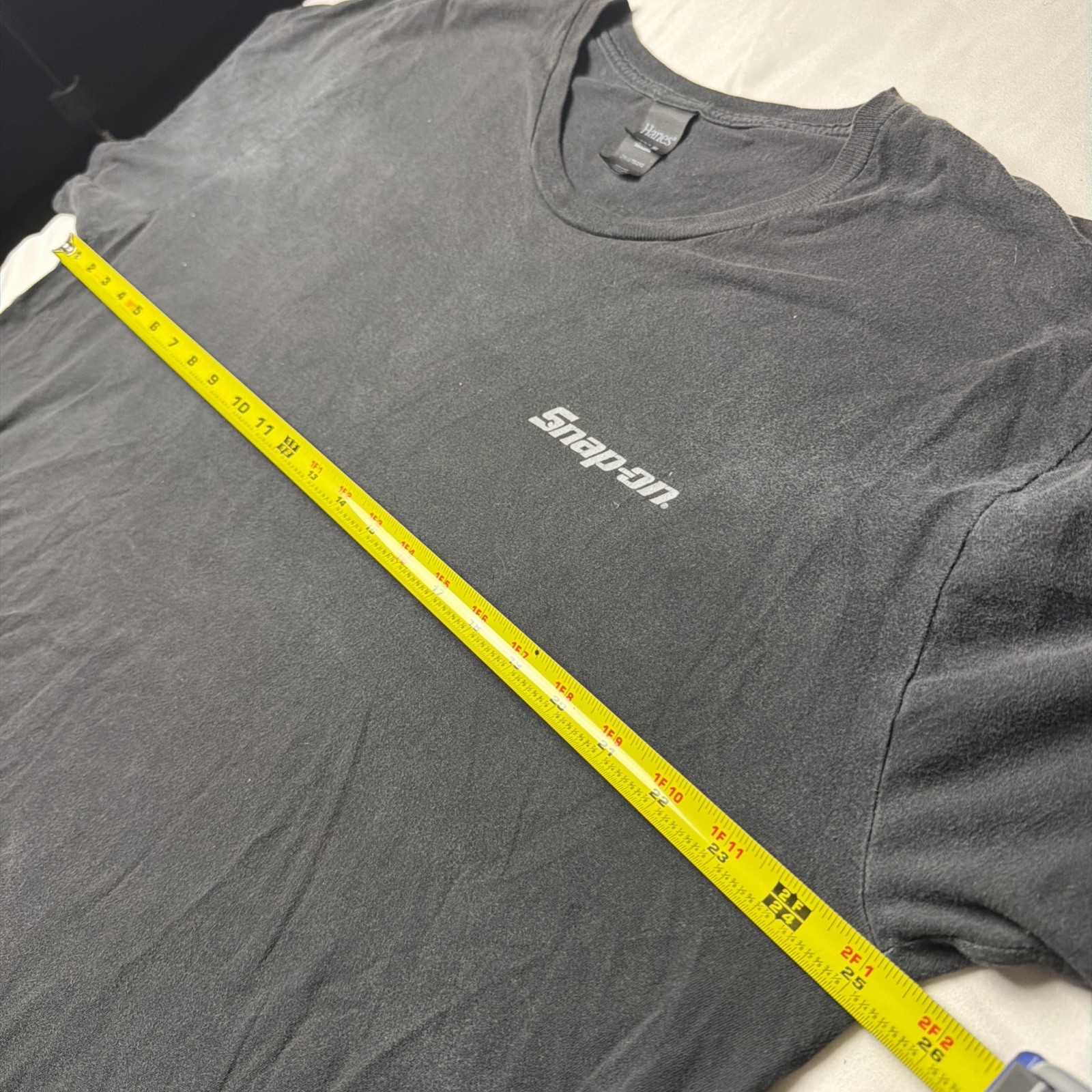 SNAP ON TOOLS Mens 2X-LARGE T Shirt Back Graphic Logo Wrench Black Gray Cotton